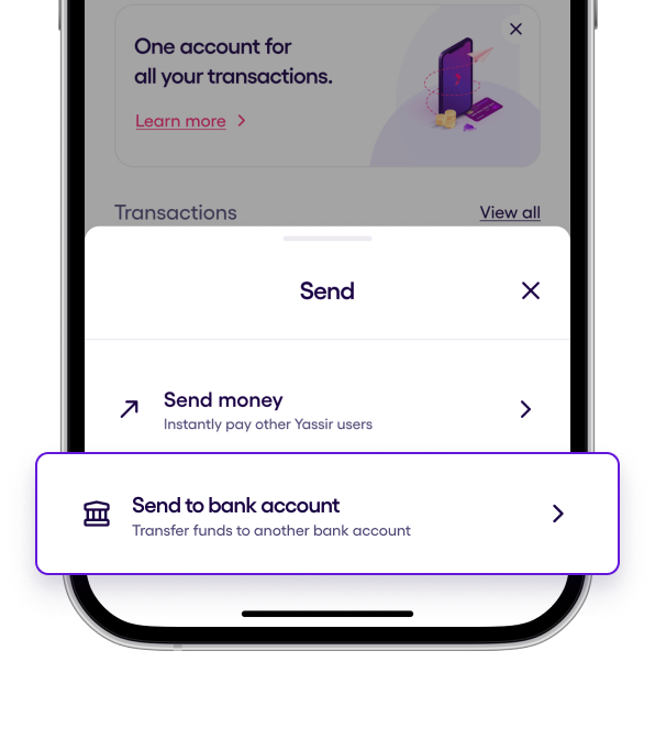 Withdraw from your bank feature illustration
